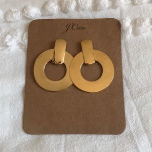 J Crew large gold earrings